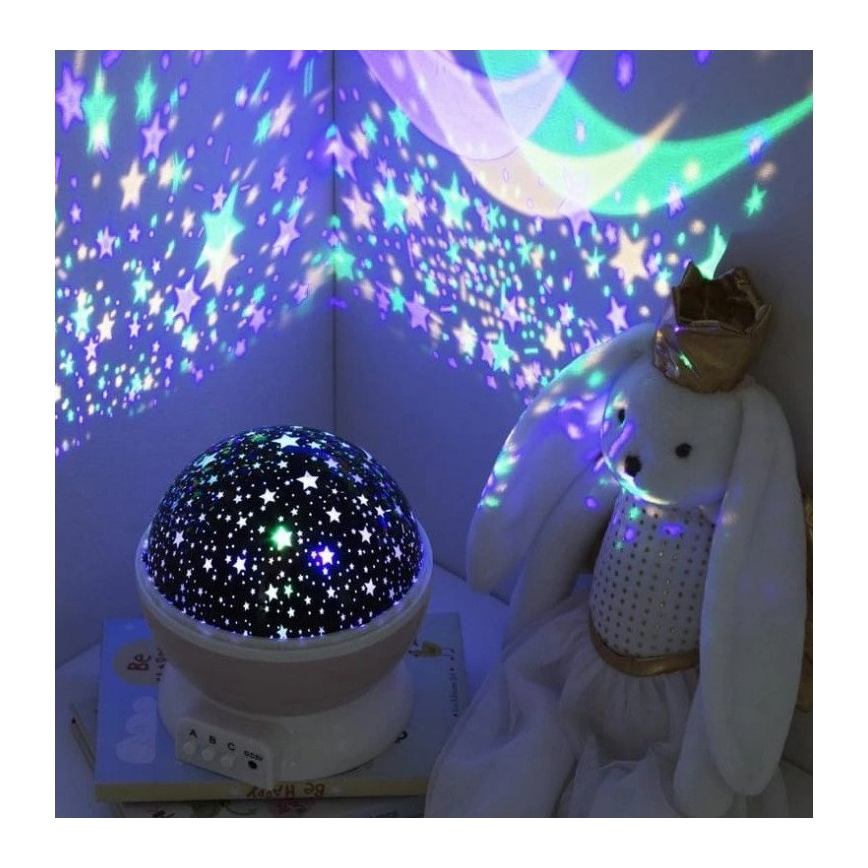 Atmosphera - LED детски проектор 3xAA розов