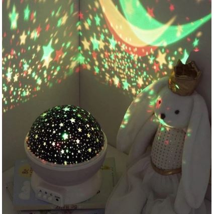 Atmosphera - LED детски проектор 3xAA розов