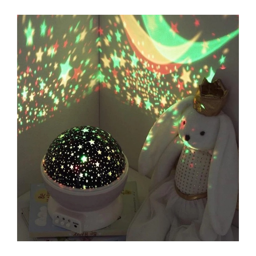 Atmosphera - LED детски проектор 3xAA розов