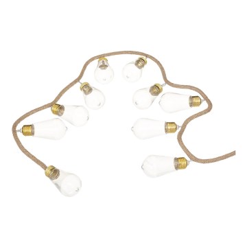 Atmosphera - LED Декоративна верига ГИРЛЯНДА 10xLED/2xAA 1,65m топло бяло