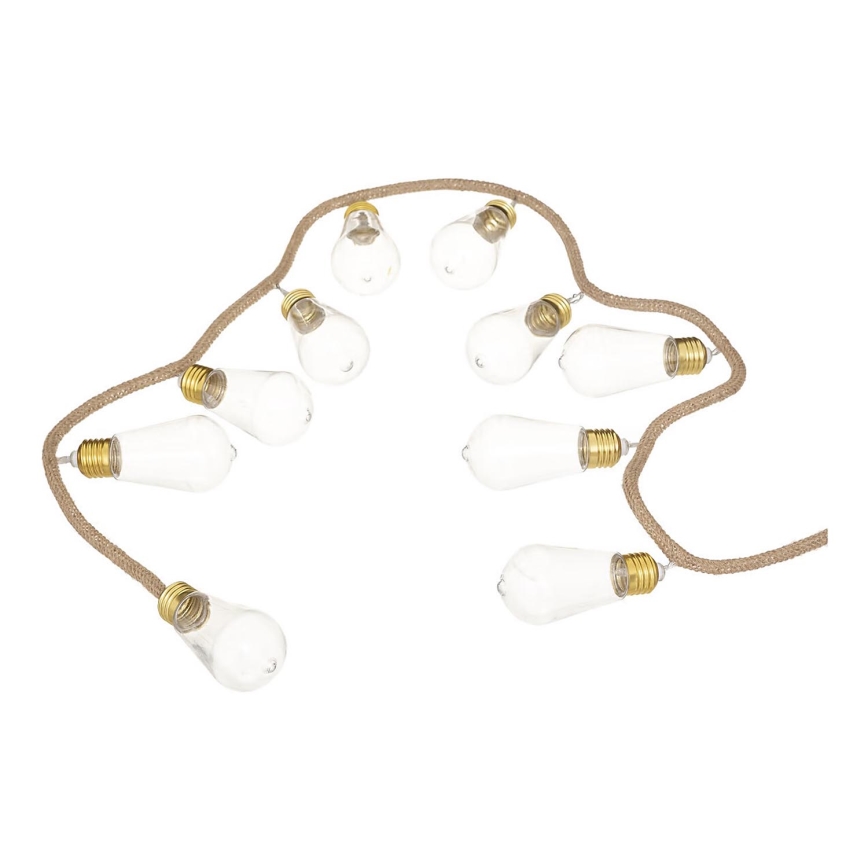 Atmosphera - LED Декоративна верига ГИРЛЯНДА 10xLED/2xAA 1,65m топло бяло