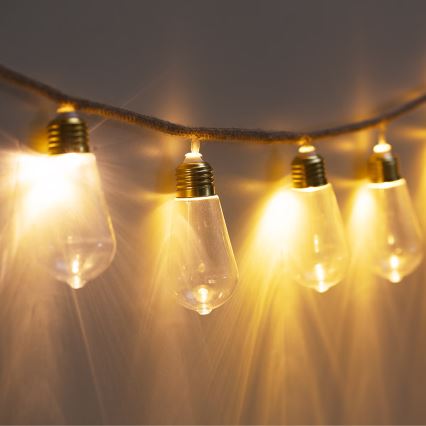 Atmosphera - LED Декоративна верига ГИРЛЯНДА 10xLED/2xAA 1,65m топло бяло