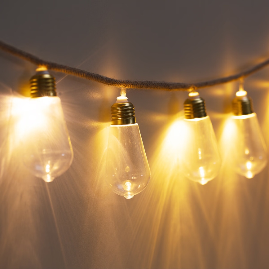 Atmosphera - LED Декоративна верига ГИРЛЯНДА 10xLED/2xAA 1,65m топло бяло