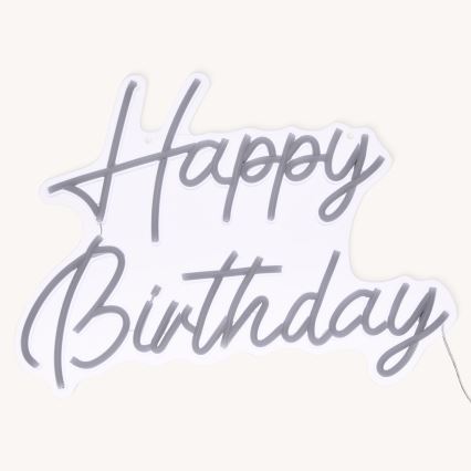 Atmosphera - LED неонова стенна декорация HAPPY BIRTHDAY LED/5V