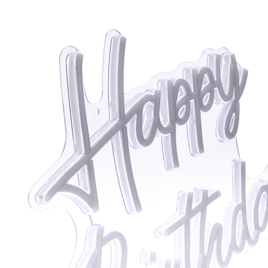 Atmosphera - LED неонова стенна декорация HAPPY BIRTHDAY LED/5V