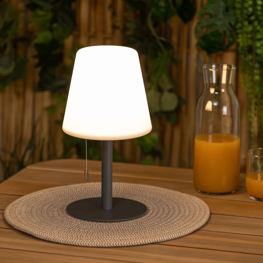 Atmosphera - LED RGBW Акумулаторна екстериорна настолна лампа ZACK LED/3,7V 1200 mAh IP44 черен