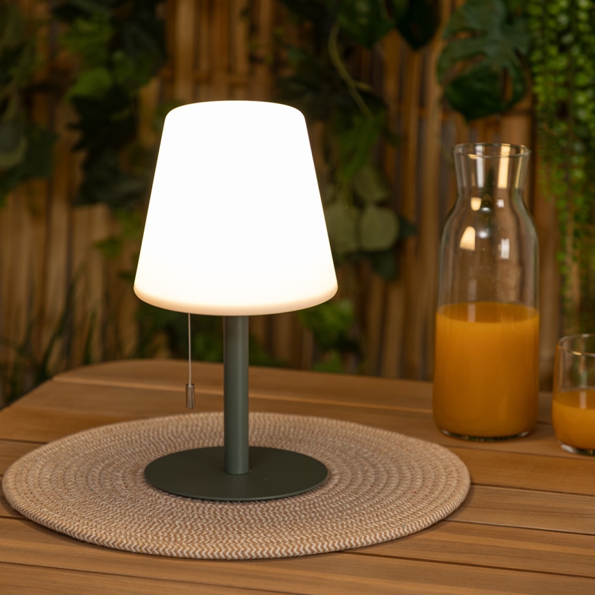 Atmosphera - LED RGBW Акумулаторна екстериорна настолна лампа ZACK LED/3,7V 1200 mAh IP44 зелен
