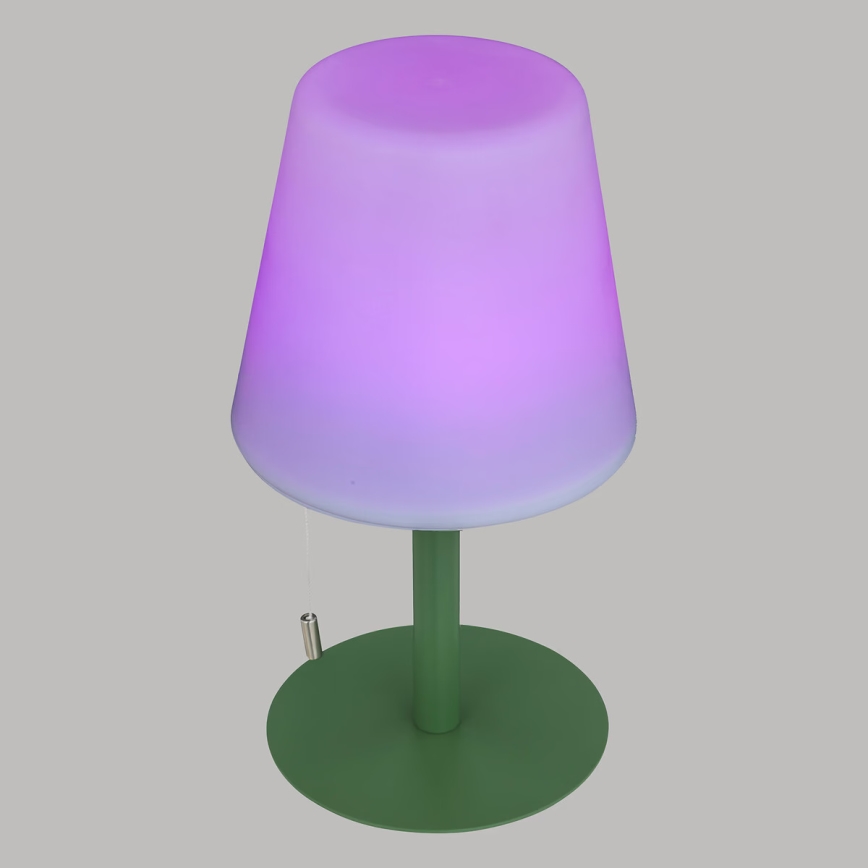 Atmosphera - LED RGBW Акумулаторна екстериорна настолна лампа ZACK LED/3,7V 1200 mAh IP44 зелен