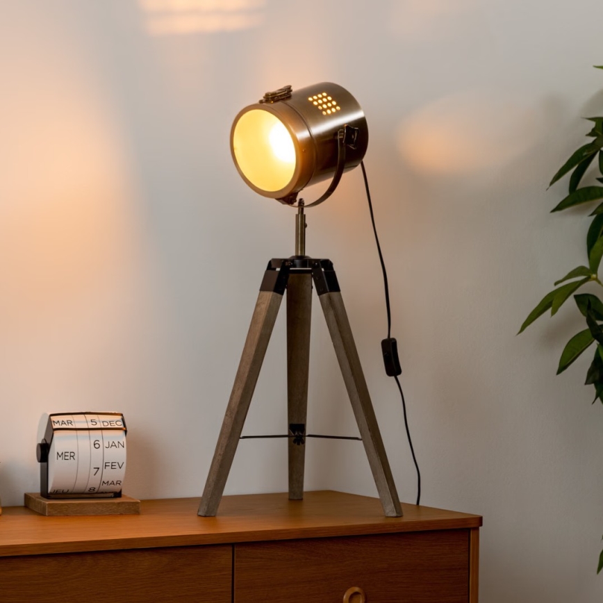 Atmosphera - Настолна лампа EBOR 1xE14/25W/230V бор/месинг