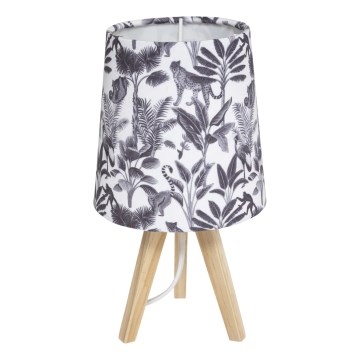 Atmosphera - Настолна лампа JUNGLE 1xE14/25W/230V от борова дървесина