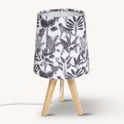 Atmosphera - Настолна лампа JUNGLE 1xE14/25W/230V от борова дървесина