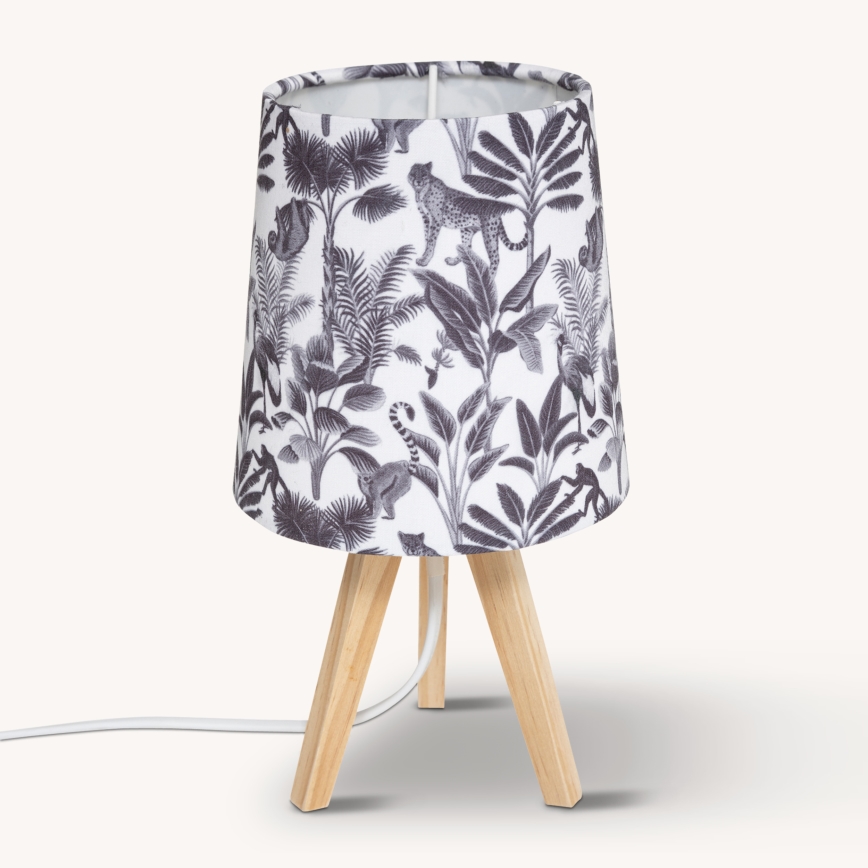 Atmosphera - Настолна лампа JUNGLE 1xE14/25W/230V от борова дървесина