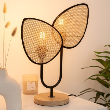 Atmosphera - Настолна лампа OLME 1xE27/40W/230V ратан