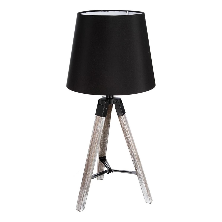 Atmosphera - Настолна лампа RUNO 1xE27/25W/230V дърво/черен
