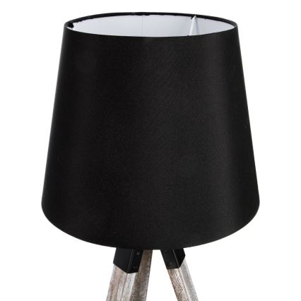 Atmosphera - Настолна лампа RUNO 1xE27/25W/230V дърво/черен