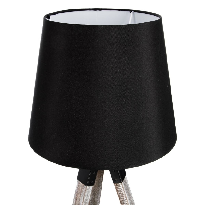 Atmosphera - Настолна лампа RUNO 1xE27/25W/230V дърво/черен