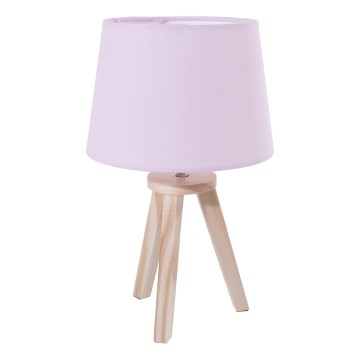 Atmosphera - Настолна лампа TRIPOD 1xE14/40W/230V борова/розова
