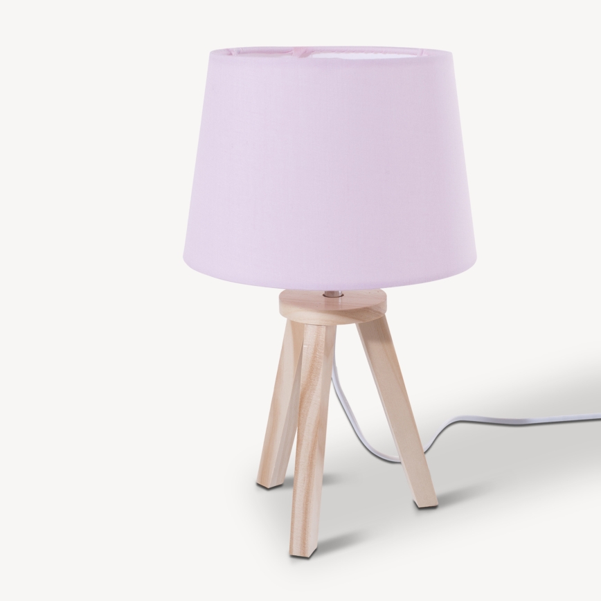 Atmosphera - Настолна лампа TRIPOD 1xE14/40W/230V борова/розова