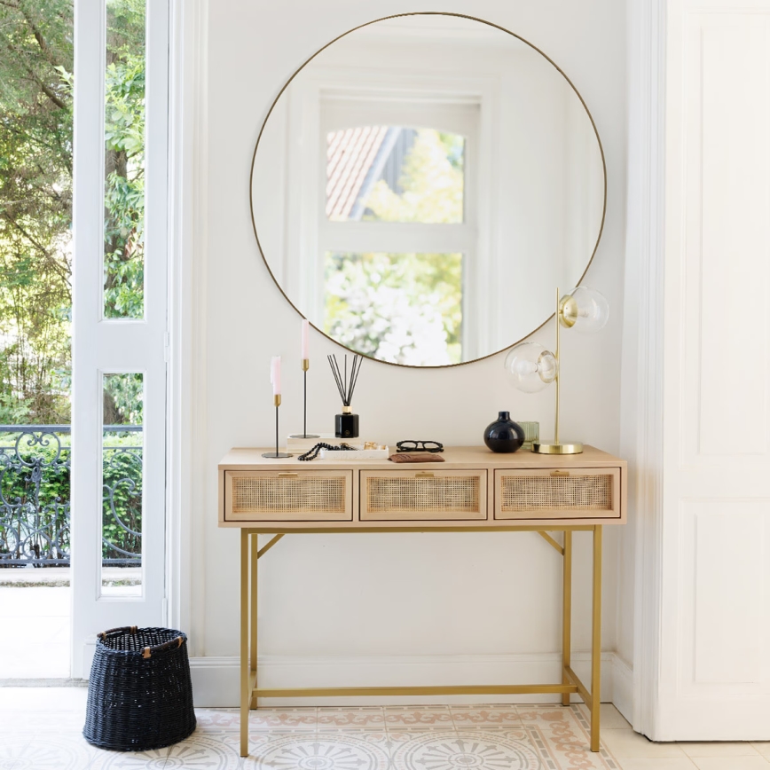 Atmosphera - Огледало ALICE Ø 110 см черен