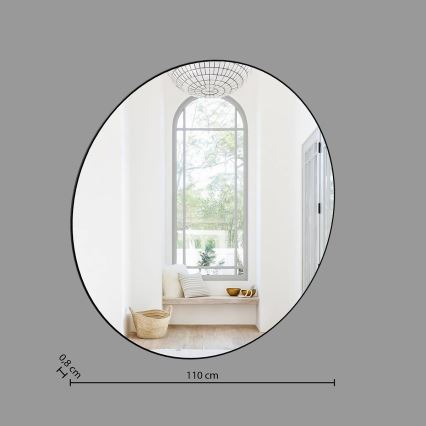 Atmosphera - Огледало ALICE Ø 110 см черен