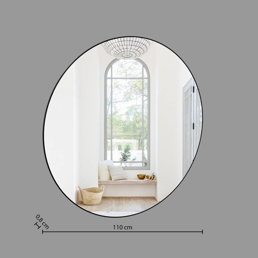 Atmosphera - Огледало ALICE Ø 110 см черен