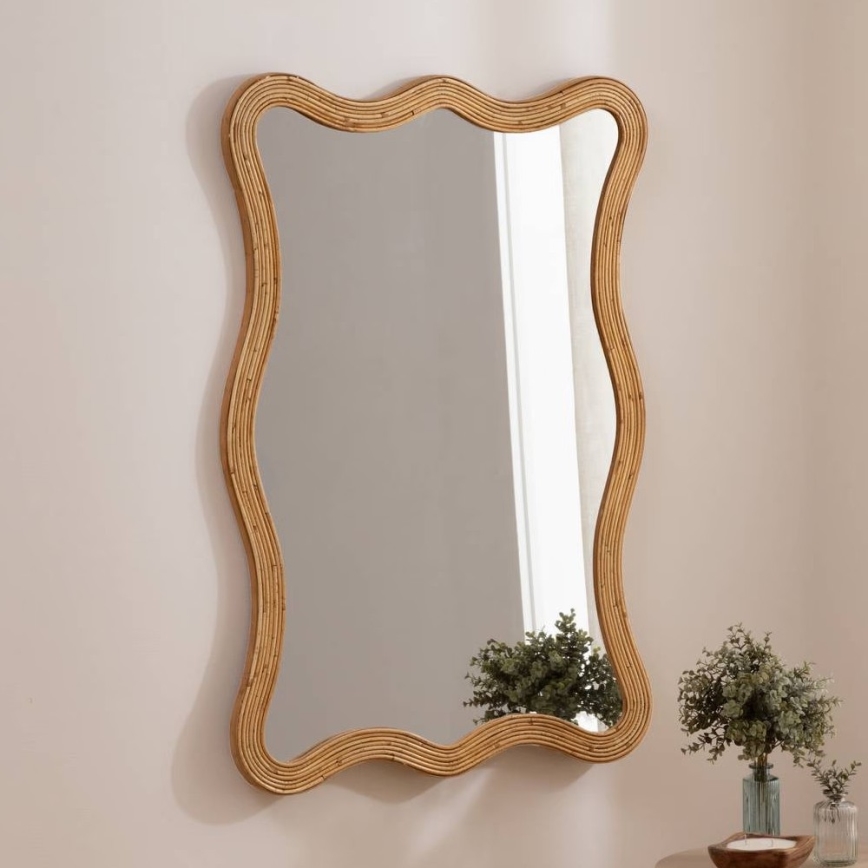 Atmosphera - Стенно огледало MAGGIE 100x70 см ратан
