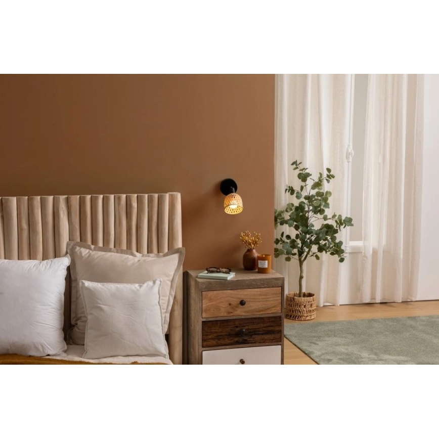 Atmosphera - Стенно точково осветително тяло LIO 1xE27/25W/230V бамбуково