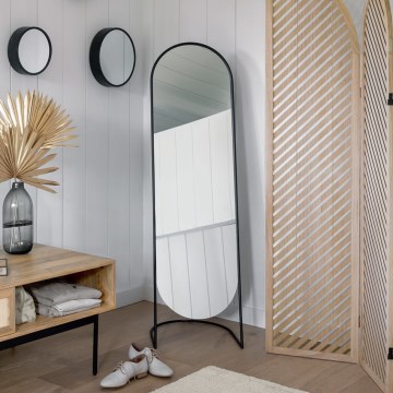 Atmosphera - Стоящо огледало JEF 136x39,5 cm черно