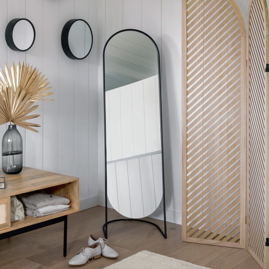 Atmosphera - Стоящо огледало JEF 136x39,5 cm черно