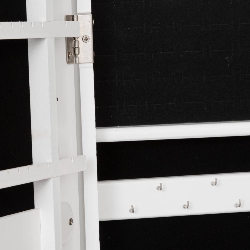 Atmosphera - Стоящо огледало с шкатулка за бижута KRISTIN 146,8 x 37 cm, бяло