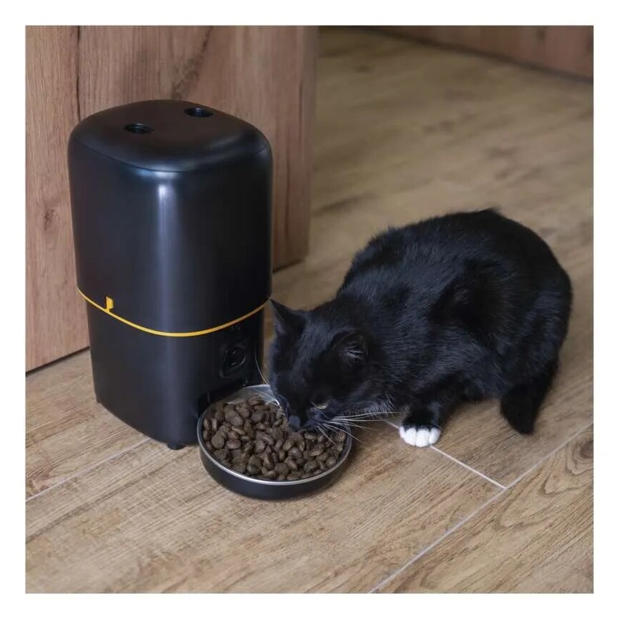 Автоматичен диспенсър за храна 4 l/5V/3xD черен Wi-Fi
