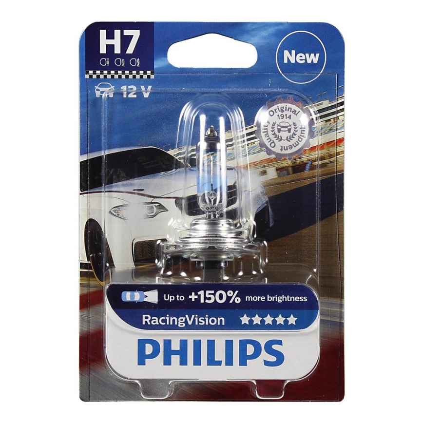 Автомобилна крушка Philips RACINGVISION 12972RVB1 H7 PX26d/55W/12V 3500K