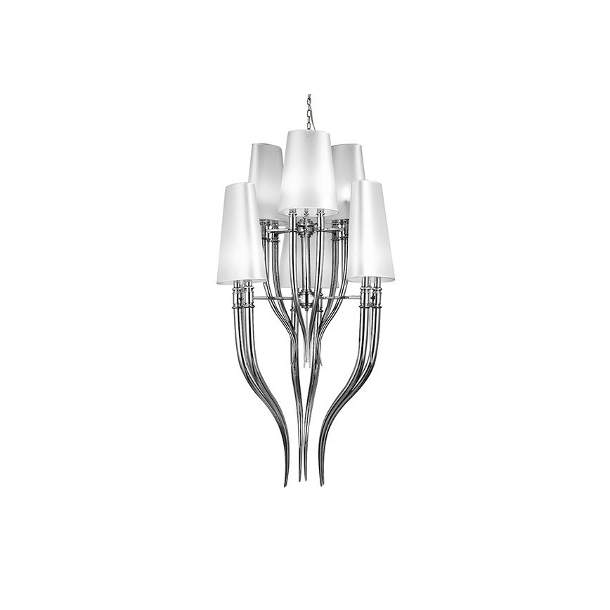 Azzardo AZ0173 - Висящ полилей DIABLO 12xE14/11W/230V бял