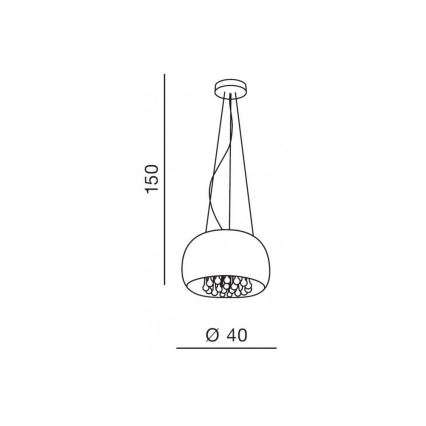 Azzardo AZ0699 - Полилей на верижка BURN 5xG9/40W/230V