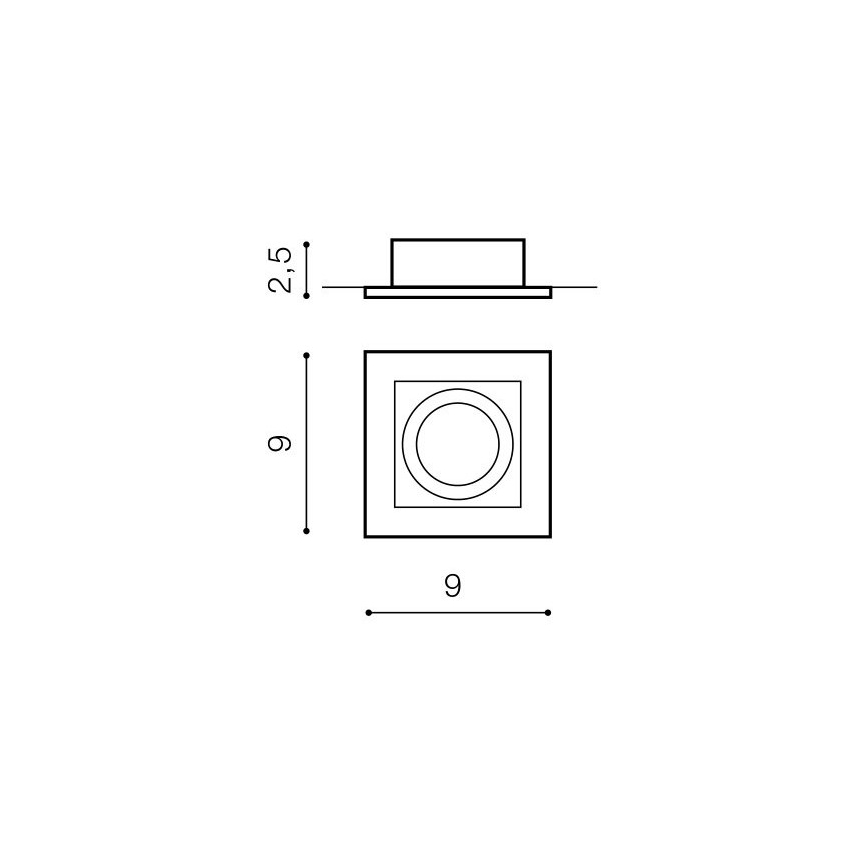 Azzardo AZ0795 - Осветление за окачен таван PACO 1xGU10/50W/230V