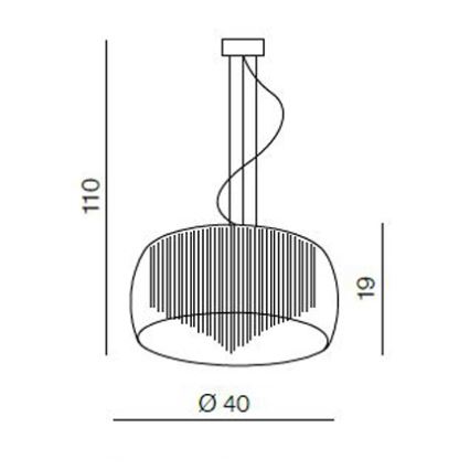 Azzardo AZ0999 - Висящ полилей REGO 5xG9/40W/230V