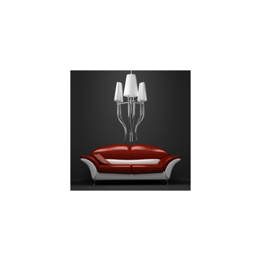 Azzardo AZ1232 - Висящ полилей DIABLO 6xE14/11W/230V бял