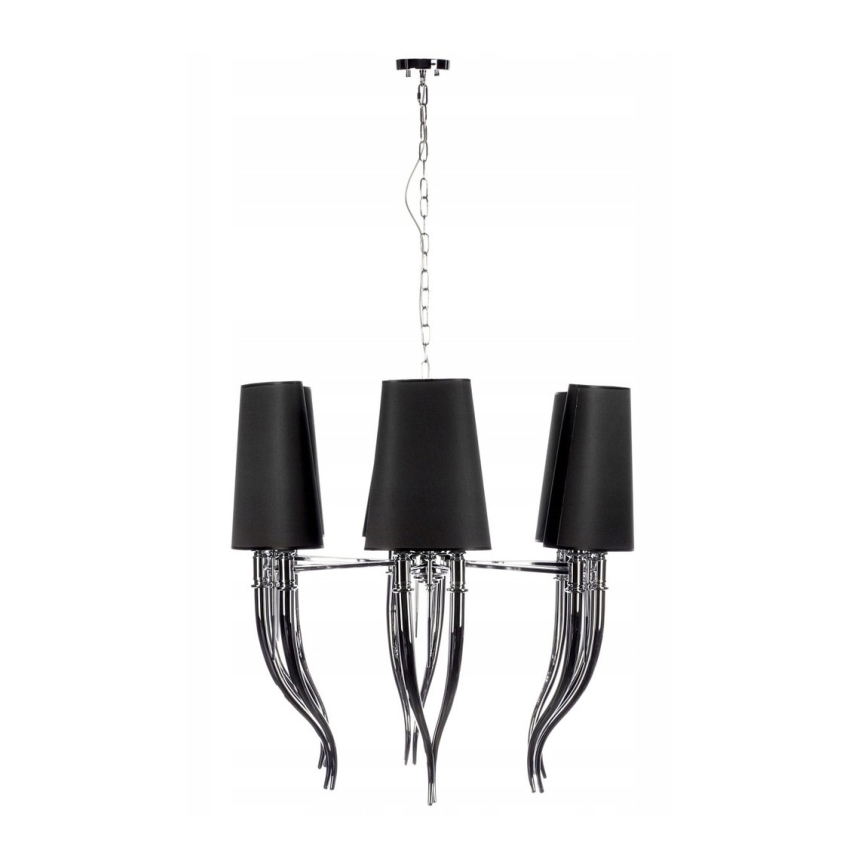 Azzardo AZ1390 - Висящ полилей DIABLO 12xE14/11W/230V черен