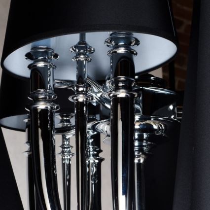 Azzardo AZ1417 - Висящ полилей DIABLO 12xE14/11W/230V черен