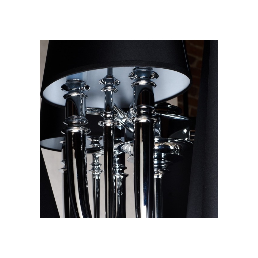 Azzardo AZ1417 - Висящ полилей DIABLO 12xE14/11W/230V черен