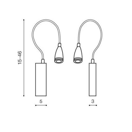 Azzardo AZ1548 - LED Стенен спот за баня VERONICA 1xLED/3W/230V IP44
