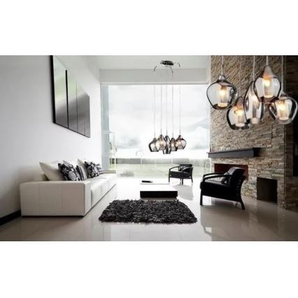 Azzardo AZ2149 - Полилей на верижка AMBER MILANO 3xG9/40W/230V