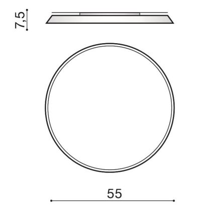 Azzardo AZ2739 - LED таванно осветително тяло CORTONA LED/50W/230V 4000K