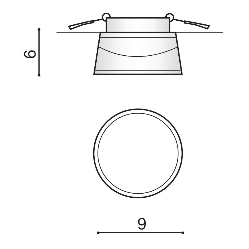 Azzardo AZ2773 - LED Лампа за окачен таван на баня UNA LED/7W/230V IP44