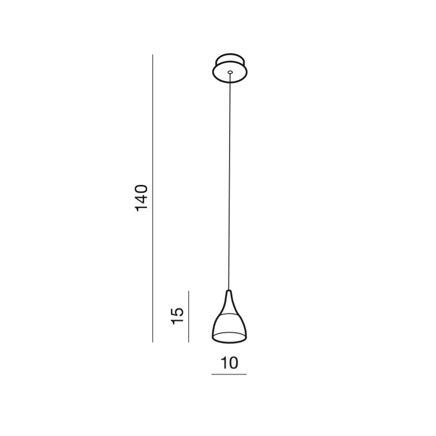 Azzardo AZ2847 - LED Полилей на верижка DALMATIA 1xLED/5W/230V