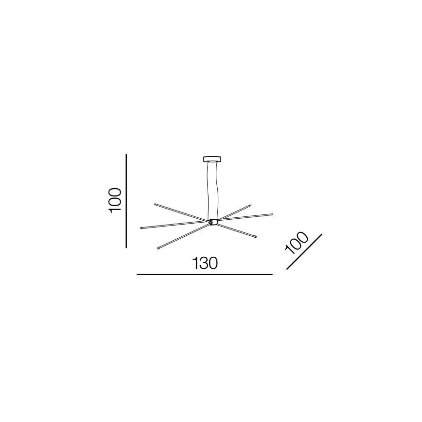 Azzardo AZ3135 - LED Полилей на въже JAX LED/33W/230V