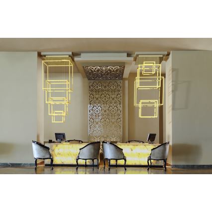 Azzardo AZ3139 - LED Димируем висящ полилей OPERA LED/329W/230V черен