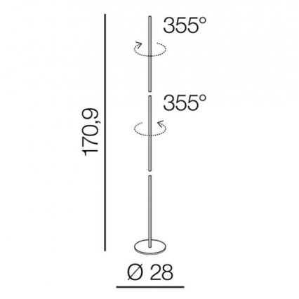 Azzardo AZ3205 - LED Лампион TETA LED/33W/230V
