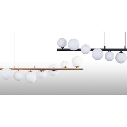Azzardo AZ4406 - Висящ полилей SYBILLA 7xG9/25W/230V черен