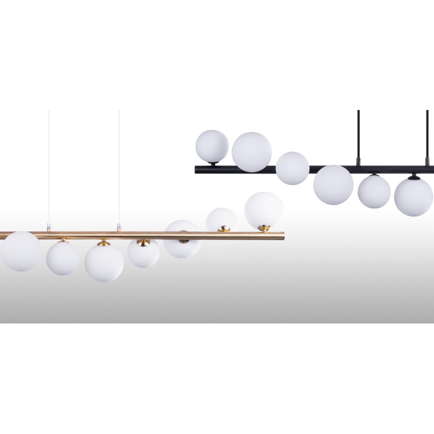 Azzardo AZ4406 - Висящ полилей SYBILLA 7xG9/25W/230V черен